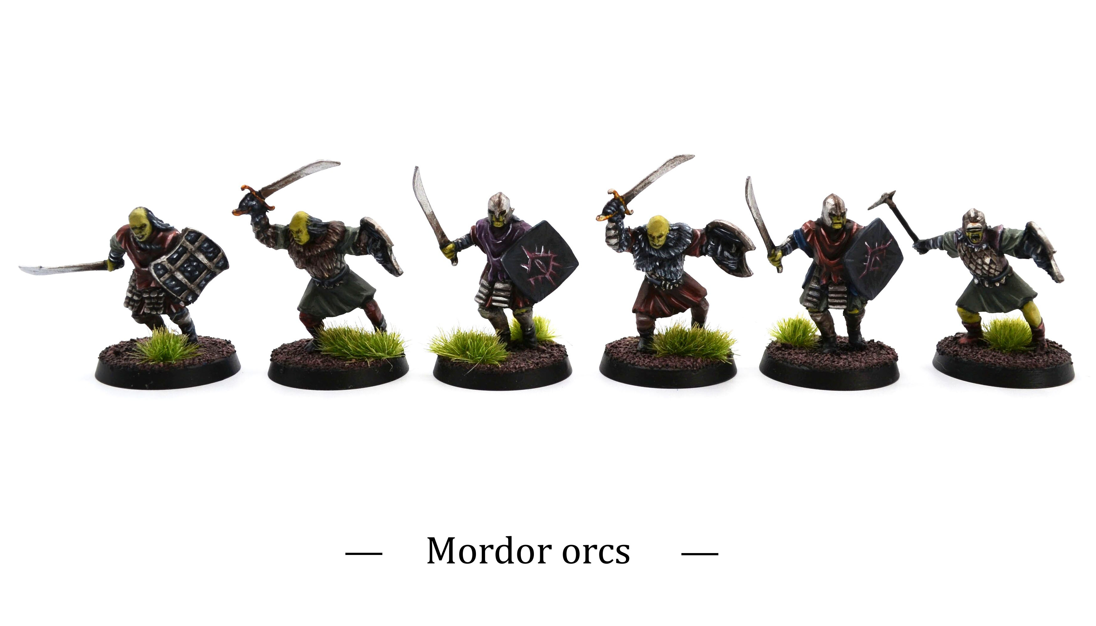 Middle-earth, Lord of the Rings, The Hobbit, The War of the Rohirrim Hobbit Mordor Orcs miniatures painted by commission painter.